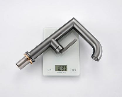 VGX Bathroom Faucets Stainless Steel Basin Mixer Sink Faucet Gourmet Washbasin Tapware Hot Cold Water Tap Brushed Gold Grey