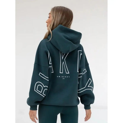 European American Fashion Printed Hooded Hip Hop Sweatshirt 2025 New Cross Border Thickened Versatile Long-sleeved Loose Clothes