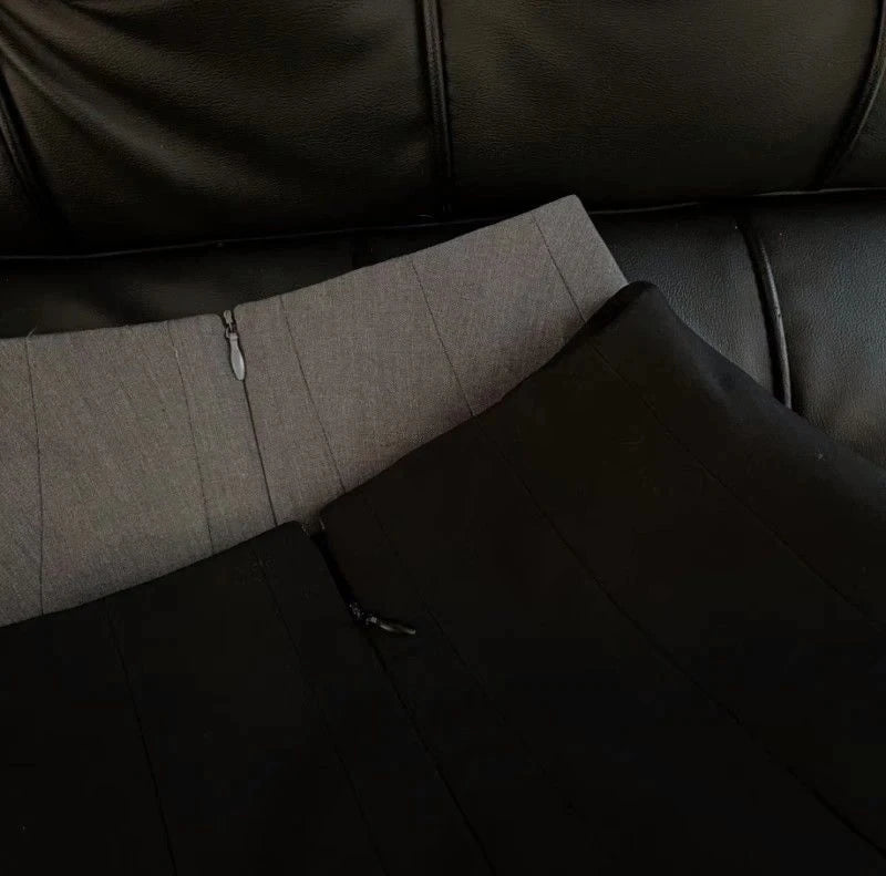 Mooyufon Ruffles Black Mini Skirt Women Korean Patchwork Pleated Skirts Japanese Kawaii High Waist All Match A Line Skirt New.