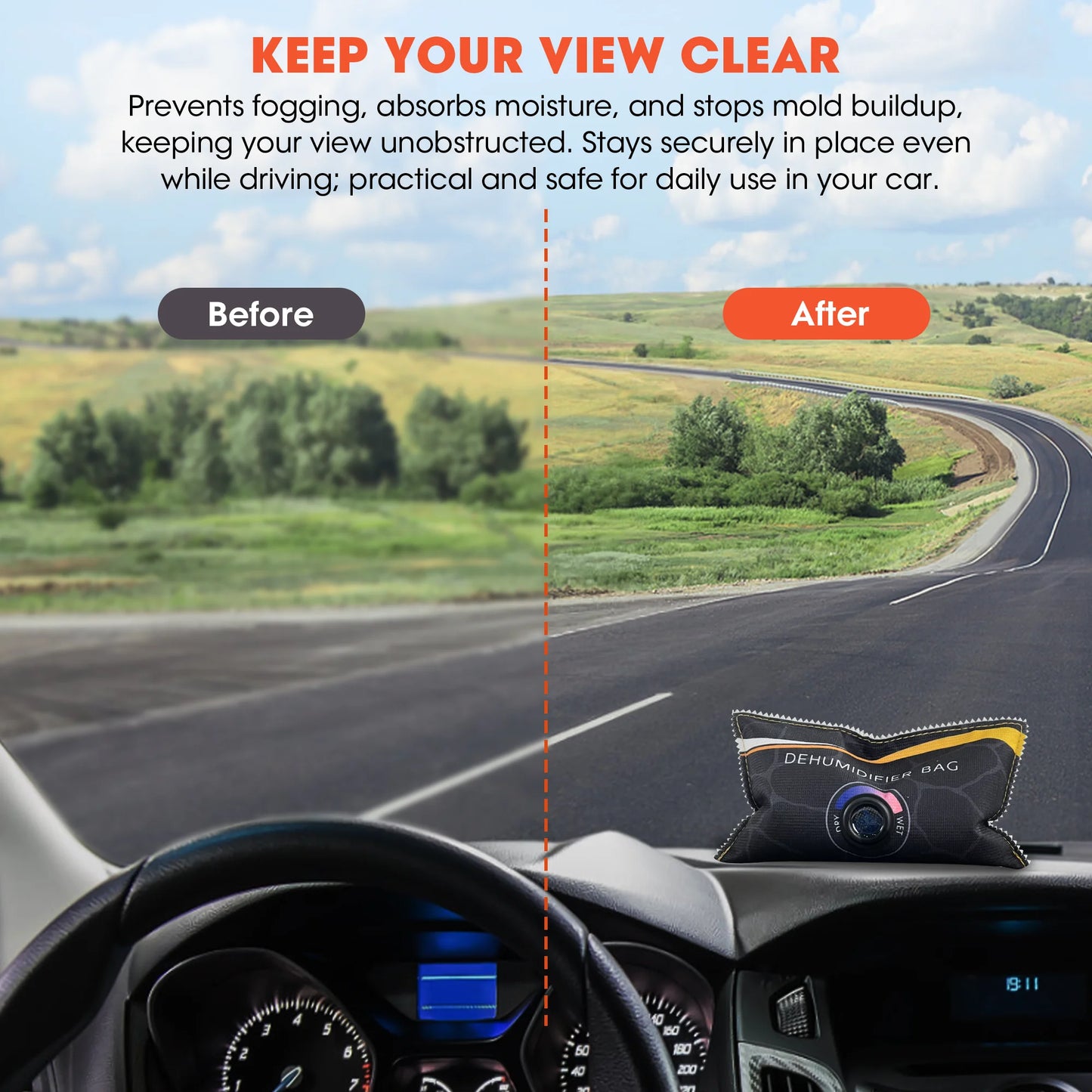 Car Dehumidifier Dehumidifier Bag Desiccant Desiccant Pack Reusable Silicone Moisture Absorbent Pack Household Car Multifunction.