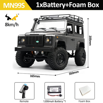 1/12 MN99s Rc Car MN Model 2.4G RTR Remote Control 4WD Off-road Climbing Crawler Defender Pickup Truck Toys for Children