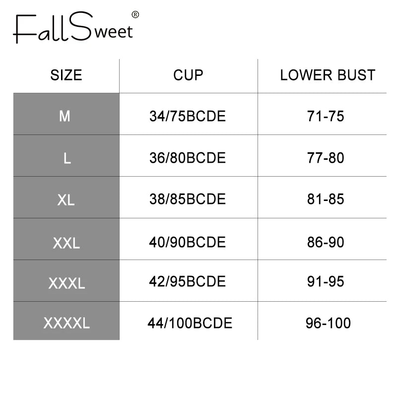 FallSweet Plus Size Bra Active Bras for Women Comfort Seamless Bralette Push Up Sport Brassiere Sexy Intimate Lingerie.
