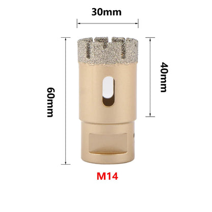 6mm-120mm M14 Gewinde Gelötete Diamantkernbohrer Lochsäge Keramikfliesen Granit Marmor Lochöffner Werkzeuge Trockenbohrer