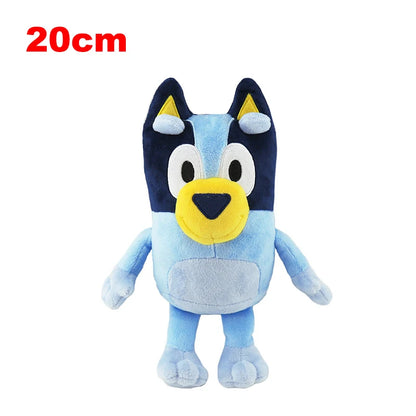 20/30CM Bluey Bingo Plush Dolls Cute Cartoon Christmas Hat And Shining Star Eye Anime Figure Stuffed Toys Birthday Gift For Kids.