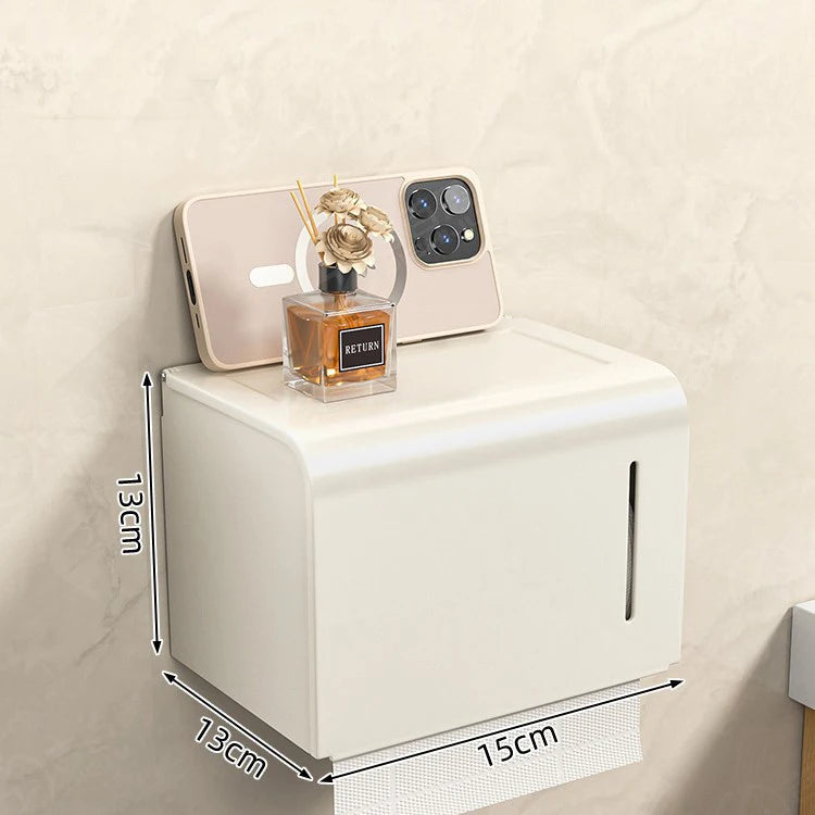 Wasserdichte Toilettenpapierbox zur Wandmontage, perforierte Rollenpapier-Schublade, Handtuch, Schublade, Aufbewahrungsregal, Organizer, Badezimmer