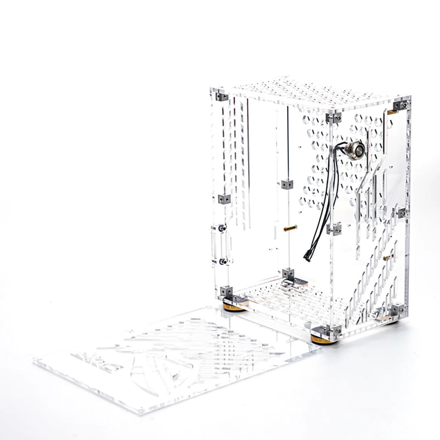 Portable Small Computer Case  Shell Compact PC Case Desktop PC Case Mini-ITX Motherboard FLEX Power Supply PC chassis.