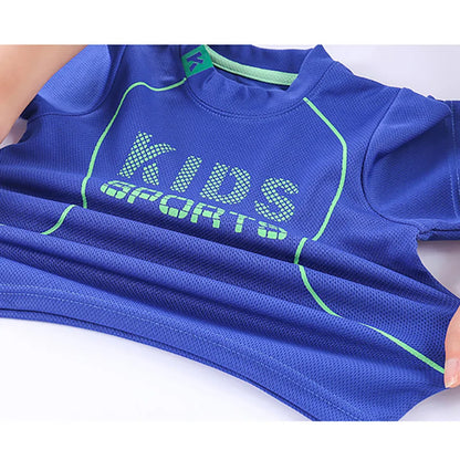 Kids Clothes Set Boy Girl Shorts and Short Sleeves Summer Clothing Sport Casual Children Top and Bottom Clothes Set.