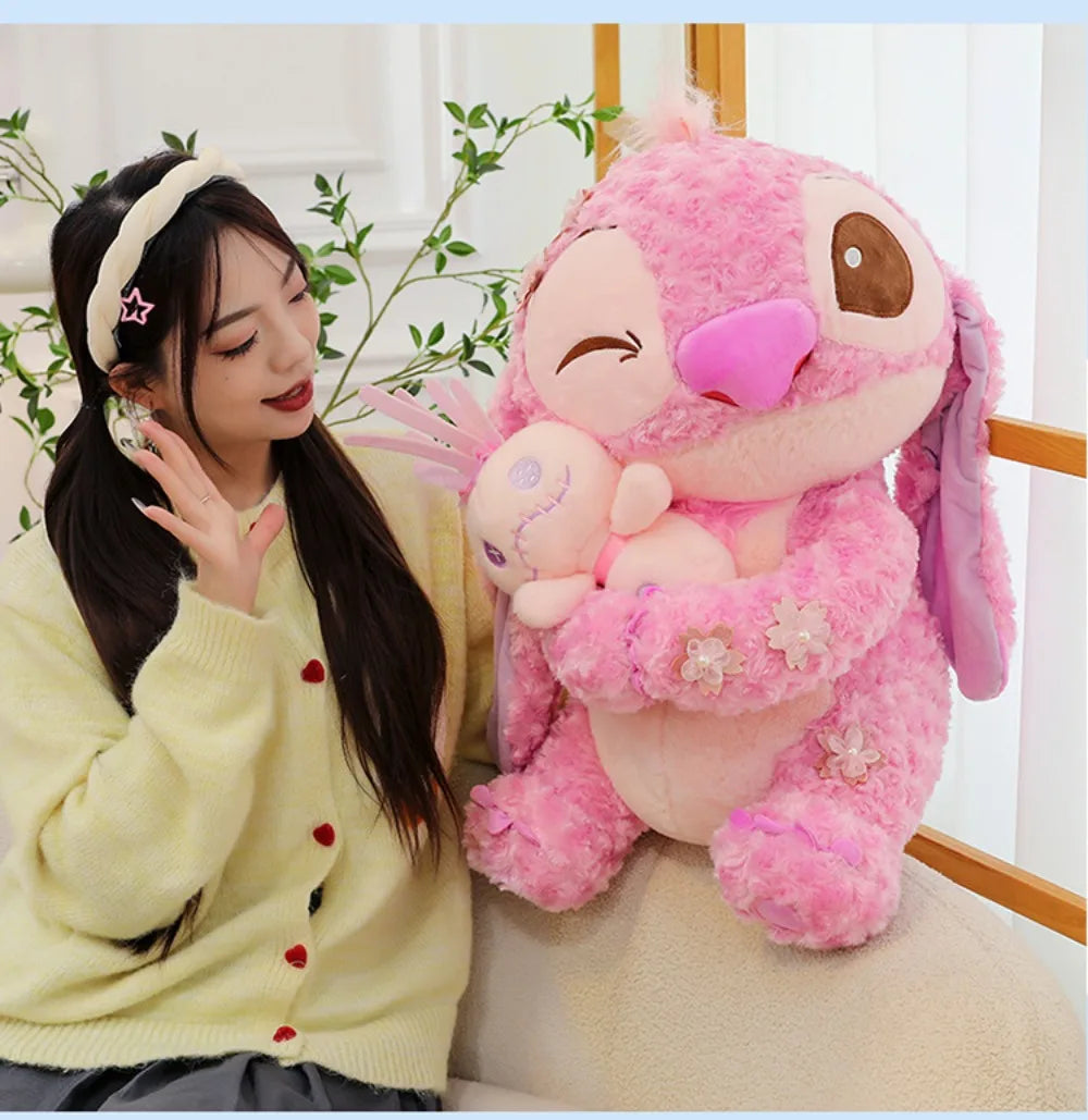 70cm Big Size Disney Lilo & Stitchanime Plush Stuffed Doll Room Decoration Peluche Pillow Angel Plushies Ornaments Gifts.