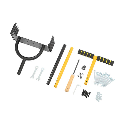 2-in-1-Rasenbelüftungswerkzeug, manuelles Rasenbelüfterwerkzeug mit 16 Spikes und 8 Entkern für Gartengras, loser Boden, verhindert Verdichtung