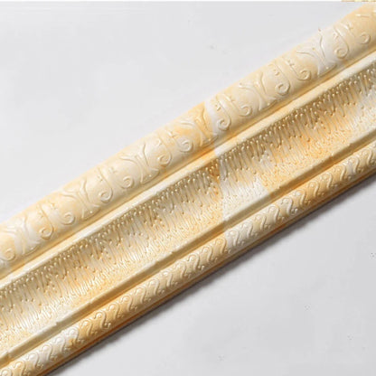 Decorative waterproof and mildew proof 2.3m skirting board 3D pattern self-adhesive wallpaper living room wall sticker