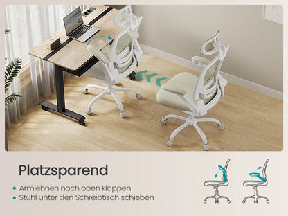 SONGMICS Bürostuhl, ergonomisch, Schreibtischstuhl, Drehstuhl mit Mesh