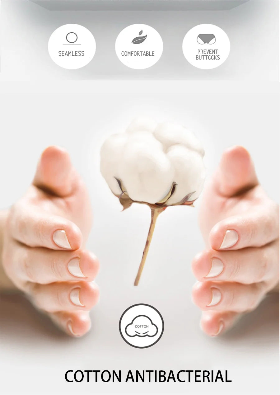 4Pcs Women's Cotton Thongs Sexy Thin Waist Underwear Traceless Low Waist G-string Sports T-Back Female Breathable Panties S-XL.