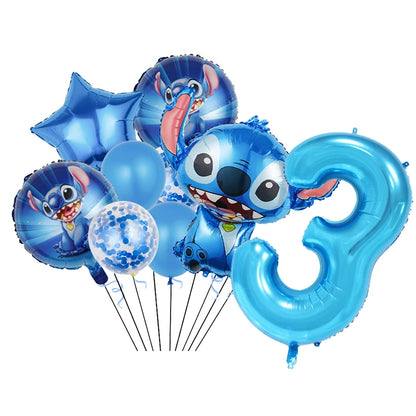 Disney Stitch Geburtstagsparty-Luftballons, Lilo & Stitch-Ballon-Sets, Babyparty für Kinder, Geburtstagsparty-Dekorationen, Zubehör, Geschenke.