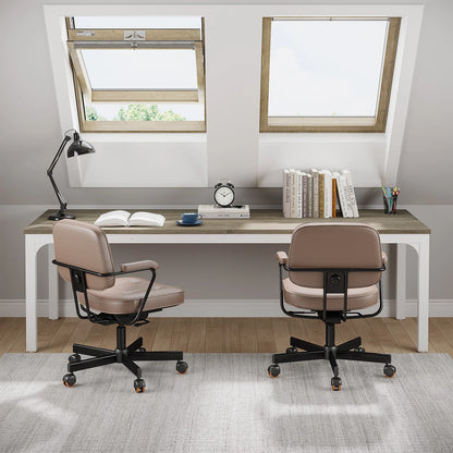 Tribesigns 78,7 Zoll extra langer Computertisch 2-Personen-Schreibtisch, doppelter langer Schreibtisch, Arbeitsplatz für das Heimbüro