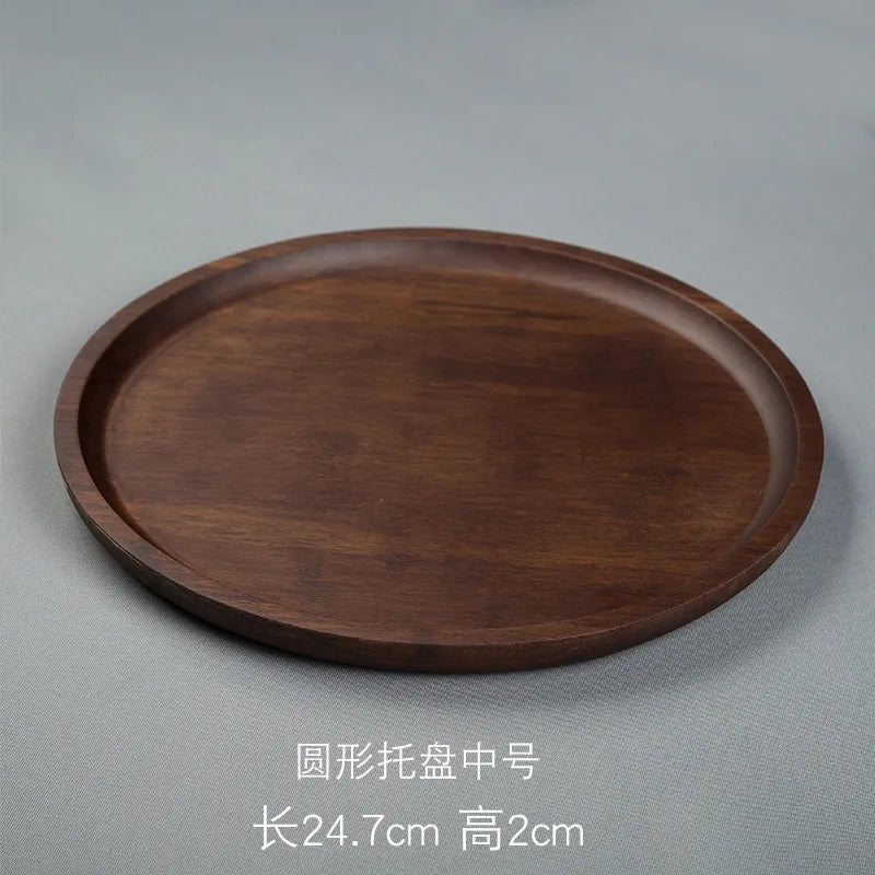 Heavy Bamboo Tray Rectangular Home Living Room Tea Tray BBQ Plate Fruit Snacks Bread Tray