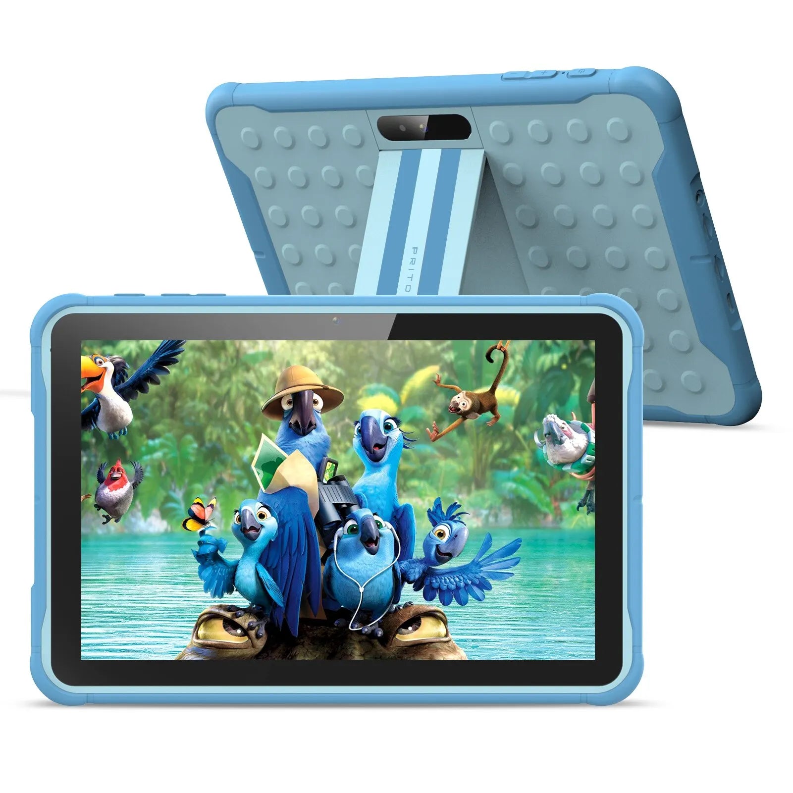 Pritom 10 Inch Kids Tablet Android 13 Go WIFI Quad Core Processor 2GB RAM 64GB ROM YouTube with Case.