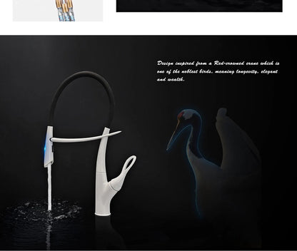 Moderner Luxus-Küchenarmatur aus schwarzem Messing, ausziehbares magnetisches Saugdesign, Einhebelmischer für heißes und kaltes Wasser mit 2 Funktionen