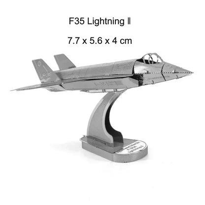 3D Metal Puzzles Military J-20 J-10B SU-34 KA-50 Fighter UFO RAH-66 Helicopter DIY Handmade Assemble Model Jigsaw Puzzles.