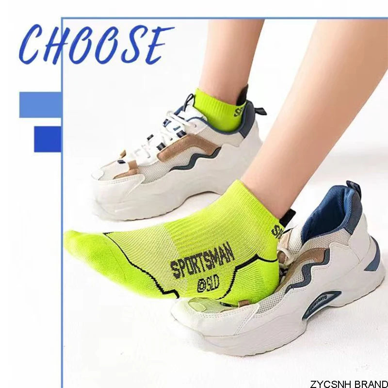 5/10Pairs High Quality Men Ankle Socks Breathable Sports Socks Mesh Casual Athletic Summer Thin Cut Short Sokken Size 38-44.