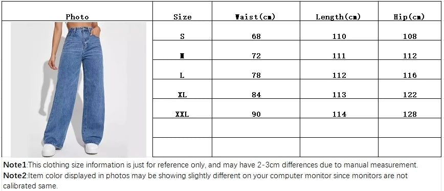 Fashion retro blue jeans women y2k High street baggy straight pants High waisted all-in-one slim pants.