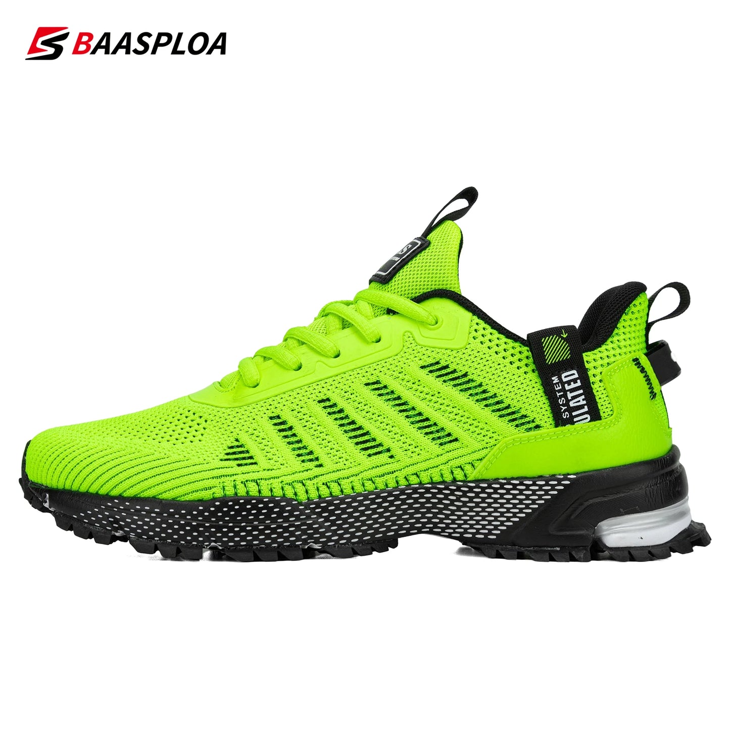 Men's Running Shoes Baasploa Male Sneakers Shoes Breathable Mesh Outdoor Grass Walking Gym Shoes For Men Plus Size 41-50