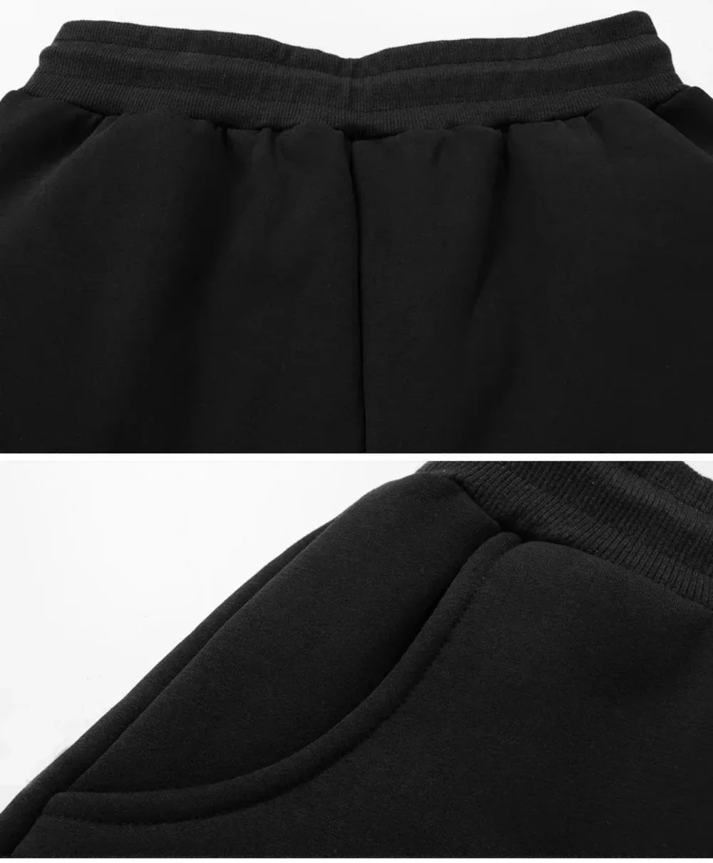 Men's Jogging Sports Pants Autumn Winter Thick Fleece Sweatpants Drawstring Outdoor Casual  Trousers Warm Daily Fitness Clothing.