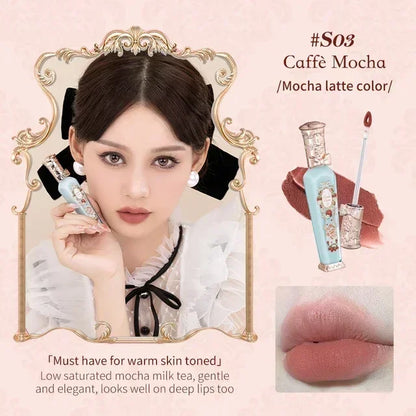 Flower Knows Strawberry Rococo Series Cloud Lip Cream Lip Gloss Long Lasting Velvet Lip Tint Lipstick for Women Cosmetic