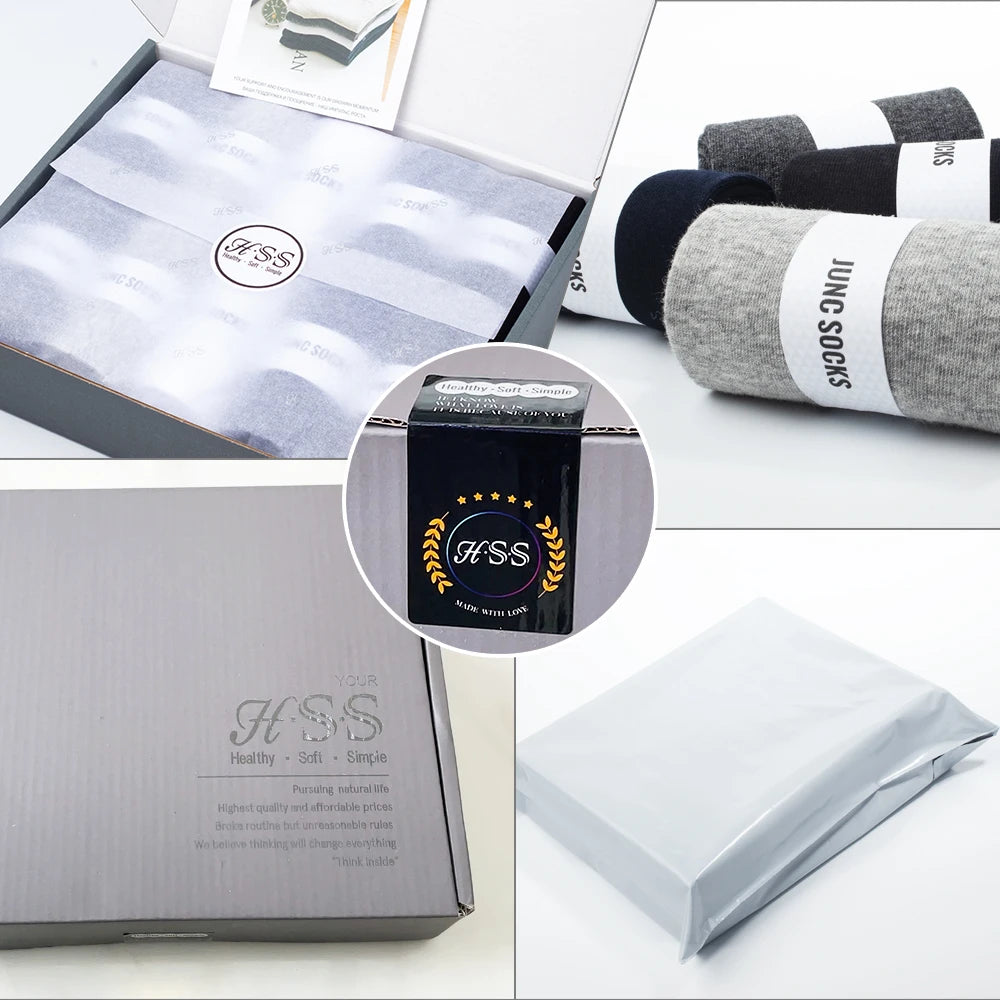 Box Pack Men's Cotton Socks 10Pairs/Box Black Business Men Socks Soft Breathable Summer Winter for Man Boy's Gift Size EUR39-45.