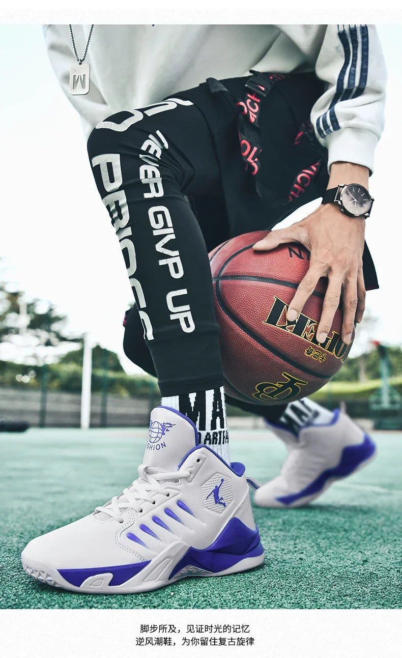 2024 Men Basketball Shoes Outdoor Sports Shoes Male Trendy Sneakers Wear Resistant Rubber Sole Basketball Shoes unisex 36-45.