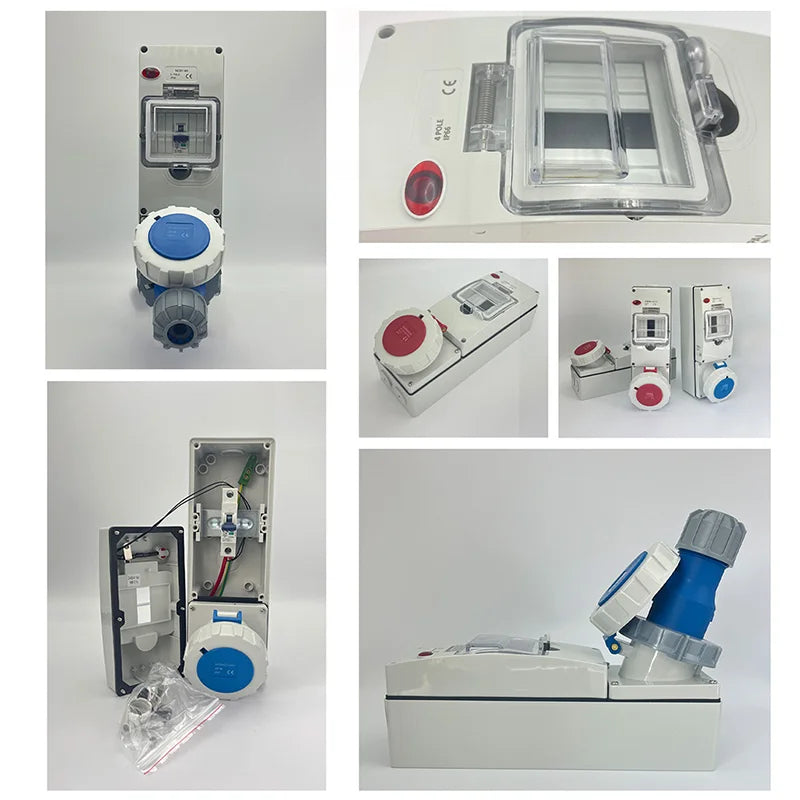 EU-Standard 32A CEE Industriesteckdose MCB-Gehäuse |   3PIN/4PIN/5PIN für Ladestationen für Elektrofahrzeuge (EV)..