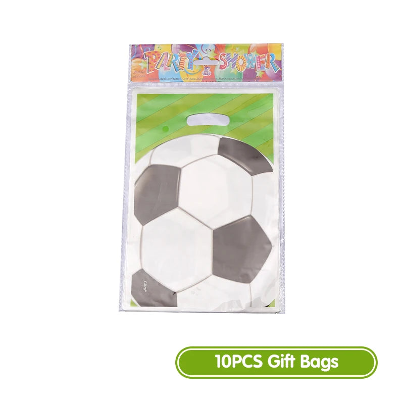 Fußball Geburtstag Dekoration Party Supplies Geschirr Luftballons Set Süßigkeiten Geschenkboxen Fußball Geburtstagsgeschenke Kinder Geburtstagsgeschenke