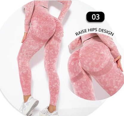 Seamless Yoga Set Gym Clothes Women's Sportswear Yoga Suits Women Fitness Set Tracksuits Sports Outfits Long Sleeve Gym Leggings