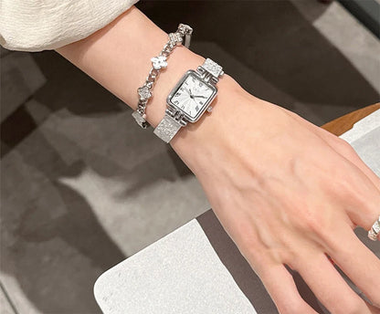 GEDI Gold Stainless Steel Quartz Watch Square Woman High-End Vintage Light Luxury Elegant Women's Wristwatches Gift