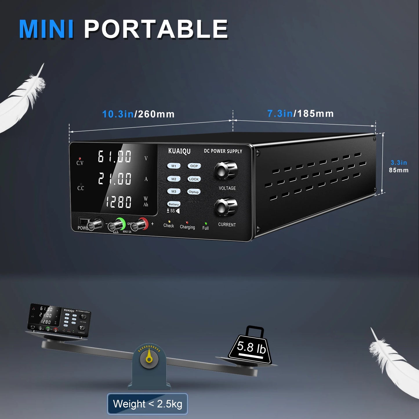 Professional Battery Charging Lab DC Power Supply 30V 60V 120V Adjustable Laboratory OCP OUTPUT 12V 10A Electric Vehicle Charger.