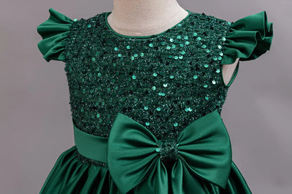 Performance Formelles Partykleid für Mädchen, Kinderkleidung, Paillettenkleider, aktive Kleider für Mädchen, Kinderkleidung, Schwarz, 3 bis 10 Jahre