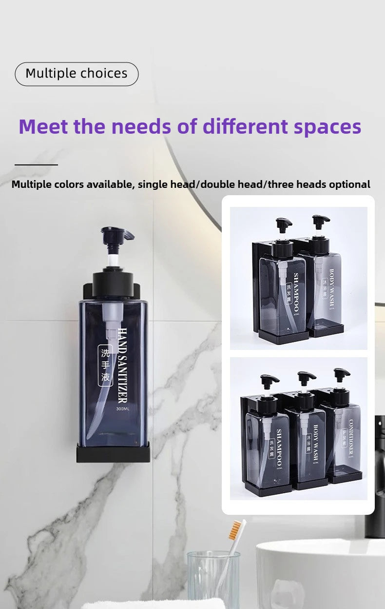 300 ml Hotel-Seifenspender zur Wandmontage, nachfüllbarer Shampoo- und Spülungsspender, für Badezimmerbedarf, Hotelparty