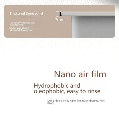 Wasserfall-Küchenspüle aus Edelstahl, extra groß, mit einem Schlitz, multifunktionale Geschirrspülbecken, Unterbaubecken, Tassenwascher