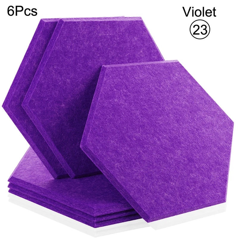 Sound Absorbing Wall Panels Hexagon 6 Pcs Bedroom Acoustic Insulation Sound-absorbing Panels Decor Acoustic Absorption Panel