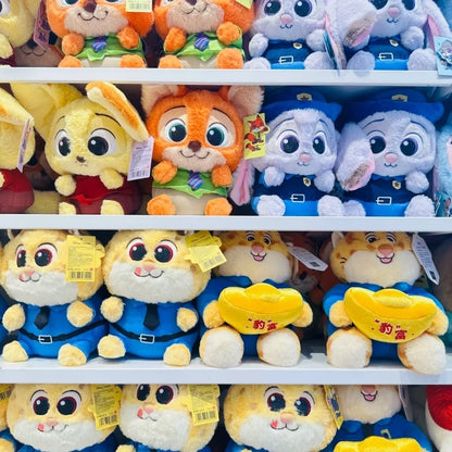 MINISO Disney Zootopia Judy Niki Changeable Sitting Posture Plush Toy Stuffed Animal Movie TV Theme Collectible Figure.