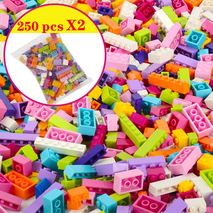 250/500/700 1000 Pcs Pieces Replacement Parts DIY Classic Brick Blocks Building Xmas Gift Creative Moc Sets City Brinquedos