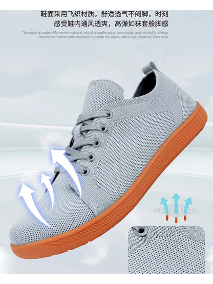 Barfußschuhe mit breiter Zehenpartie für Herren und Damen, minimalistische Wandersneaker |   Zero Drop Sole |   Atmungsaktives Mesh