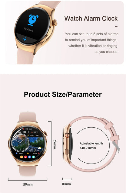 2025New GPS NFC Bluetooth Call Smartwatch Women Watch 4 mini Sports Track Heart Rate Oximetry Monitoring Health Smartwatch Woman