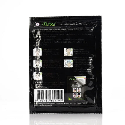 5 Pcs Dexe  Hair Dye Shampoo Product Fast Black Hair Shampoo White Become Black Color Grey Hair Removal for Men and Women.