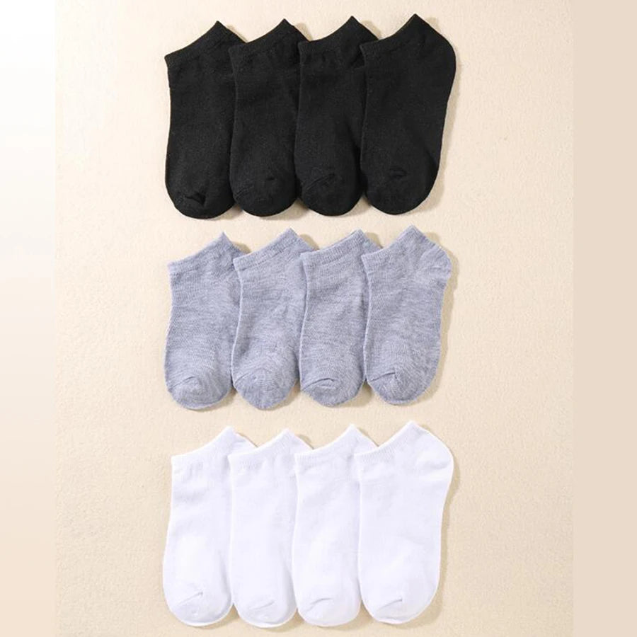 10/12/20/40 Pairs Men Boat Socks Business Sport Sweat Absorption Mature Summer Autumn Solid Color Soft Non Pilling Ankle Socks.