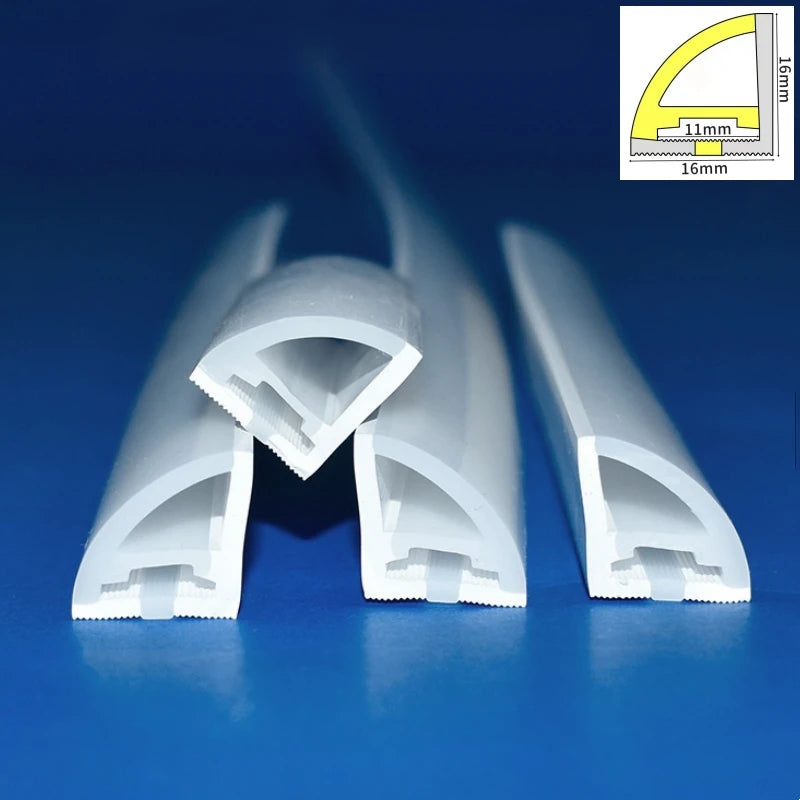 1-10m 90° Glowing LED V-Type Neon Silicone Tube Rope Lamp Flexible Waterproof Channel For WS2811 WS2815 Outdoor Neon Strip Light.