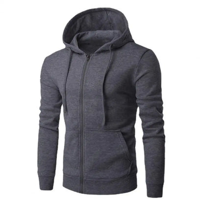 Autumn Men Sweatshirts Long Sleeve Jacket Hoodie Zipper Closure Jacket Male Hoodies Sweatshirt Slim Fit Male Clothing.