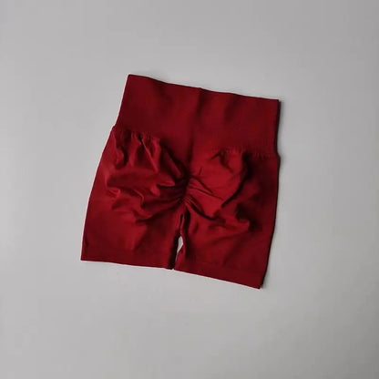 Summer High-Waist Women's Yoga Shorts Breathable Fitness Shorts Butt Lift Sports Running Cycling Push-Up Workout Gym Shorts