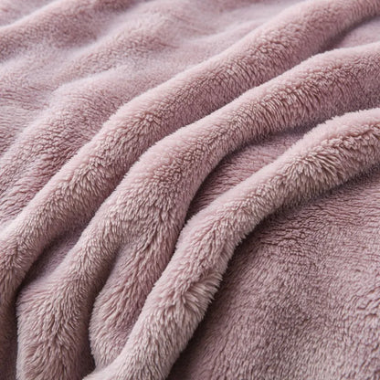 Solid Color Flannel Rabbit Fur Blanket Nap Cover Blanket Soft Sofa Blanket Coral Fleece Cover For Bedroom Manufacturer Wholesale.