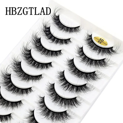 10 Pairs Lashes Fluffy Soft Russian Volumes Mink Lashes 3D Mink Eyelashes Lashes Reusable Fluffy False Lashes Russian Extensions