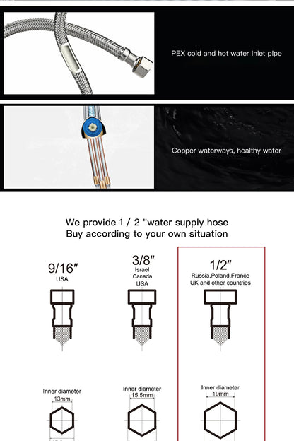 High end black brass kitchen faucet magnetic suction design 2 function single handle cold and hot dual control sink faucet